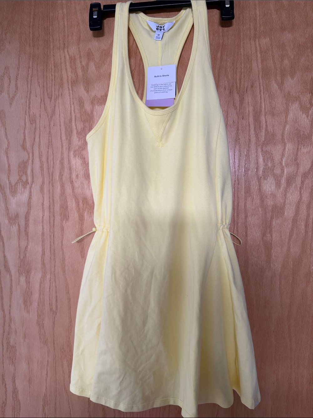 JoyLab Pale Yellow Racerback Mini Dress